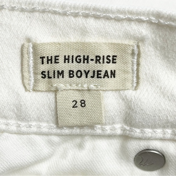 Madewell | The High-Rise Slim Boyjean in Tile White Size 28 - Picture 9 of 12